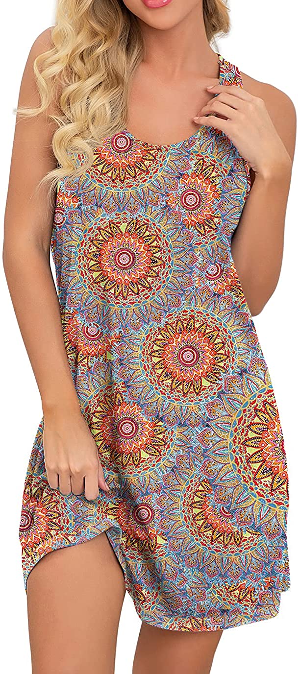 Price:$20.99 Women Sleeveless Nightgowns Racerback Sleepshirts Soft Sleepdress Cotton Sleepwear for Women at Amazon Women’s Clothing store