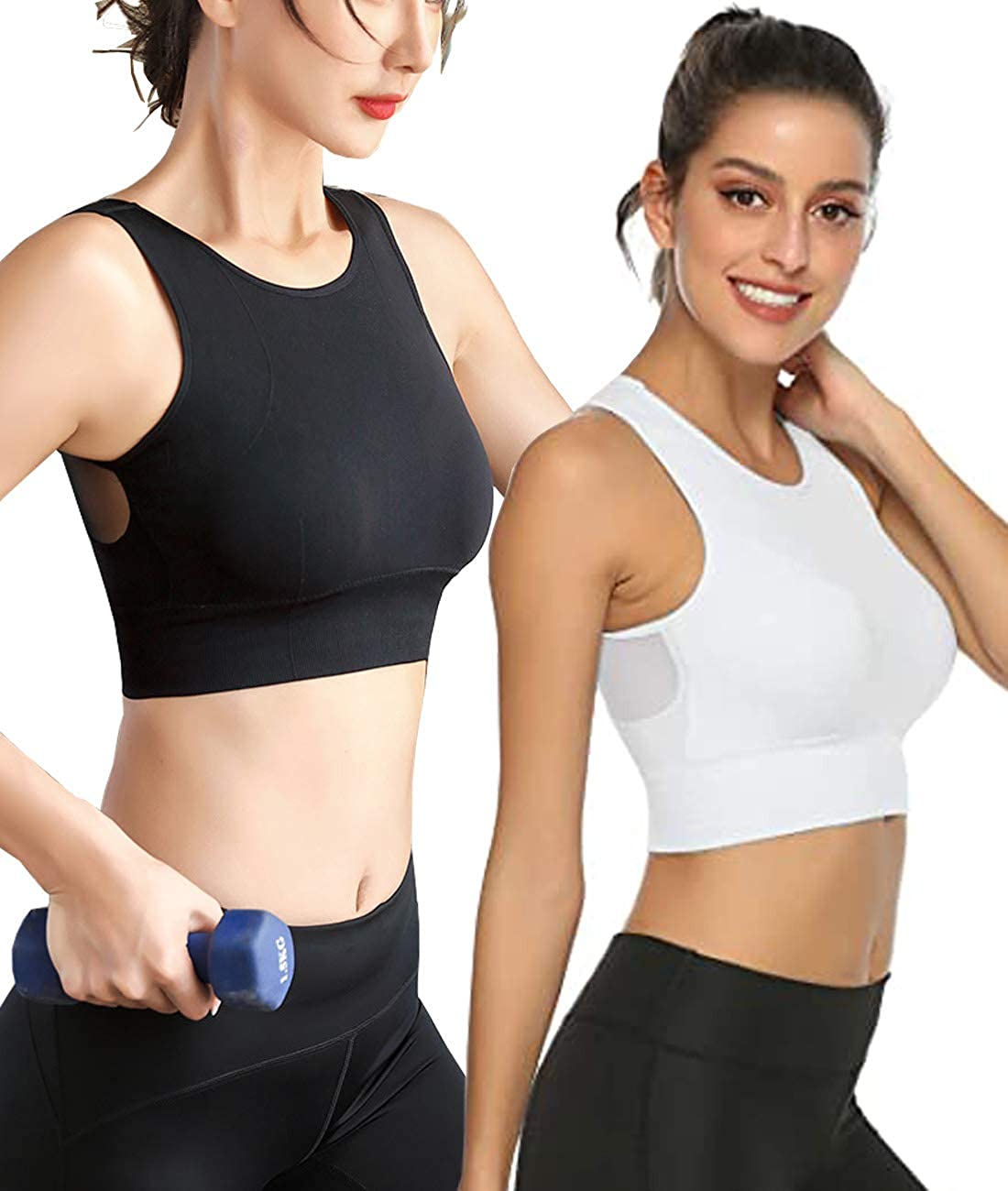 Price:$18.99 Pack Racerback Sports Bras Women Medium Impact Workout Yoga Gym Activewear Bra at Amazon Women’s Clothing store