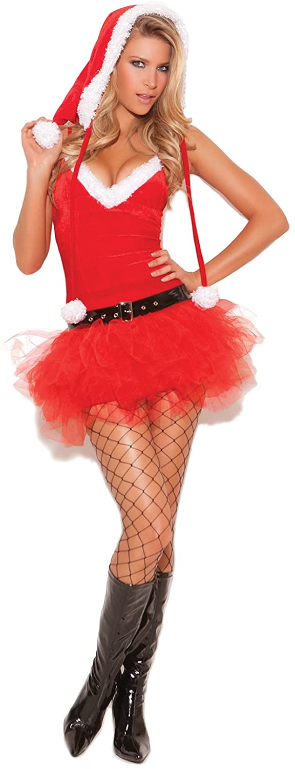 Price:$39.95 Spot Women's Sexy Santa Adult Role Play Costume Red: Clothing, Shoes & Jewelry