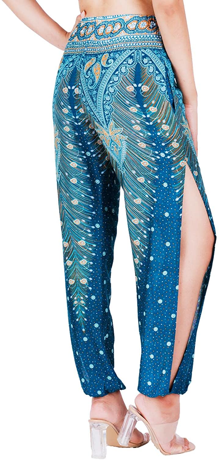 Price:$19.99 Medium Slit Harem Yoga Sweatpants for Women Lounge Pajamas Beach Pants at Amazon Women’s Clothing store