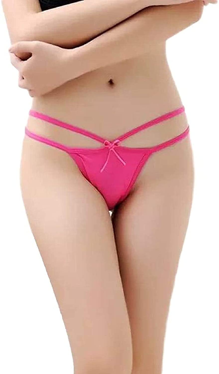 Price:$6.99 Pack Women Thong with Sexy Strappy High-Stretch Ultra-Silky Low Rise G-Strings Panties for Women,Pink,One Size : Clothing, Shoes & Jewelry