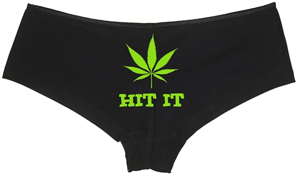 Price:$14.99 Knickers Women's Hit It Pot Leaf Weed Rave Cute Hot Sexy Boyshort at Amazon Women’s Clothing store