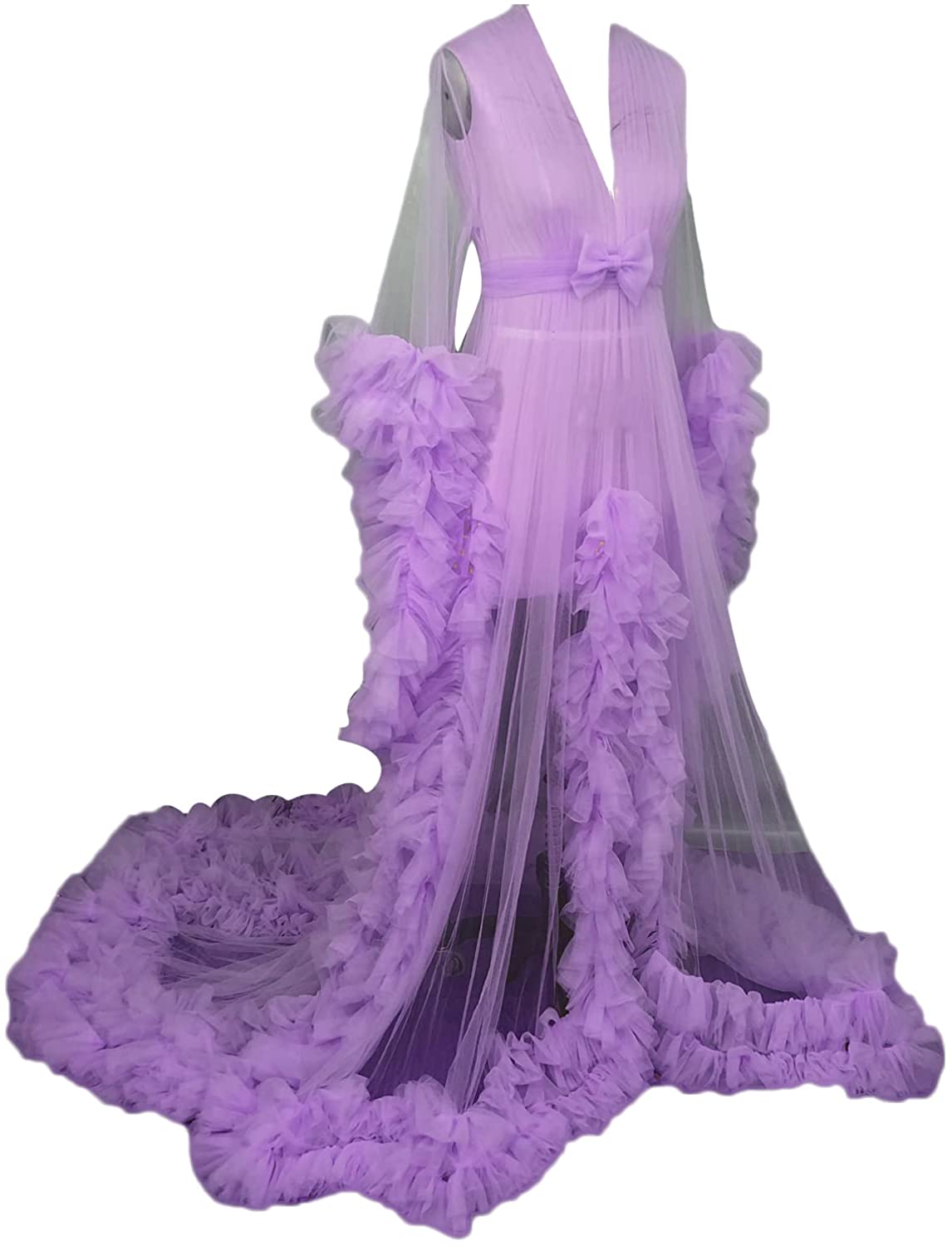 Price:$75.00 Sexy Lingerie Robe Nightgown Perspective Tulle PajamasSleepwear Bridal at Amazon Women’s Clothing store