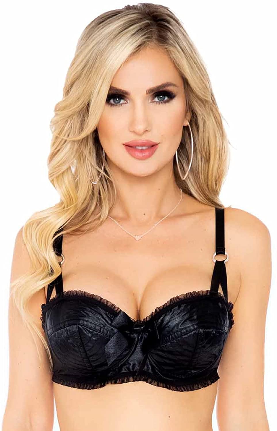 Price:$20.04 Avenue Women's Bullet Bra with Chiffon Ruffle Trim : Clothing, Shoes & Jewelry