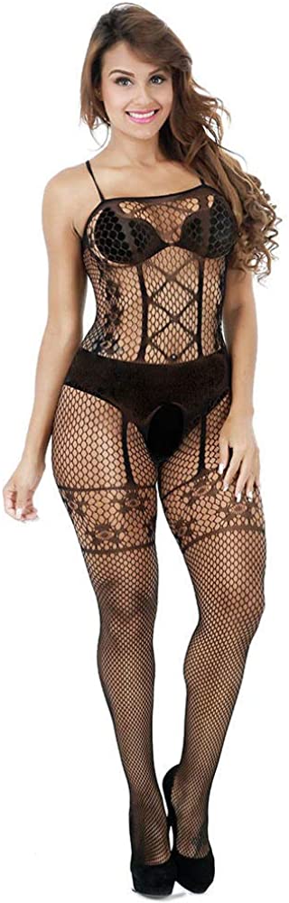 Price:$6.99 fishnet tights, suspender pantyhose thigh high stockings black, women's thigh high stockings-black_L at Amazon Women’s Clothing store