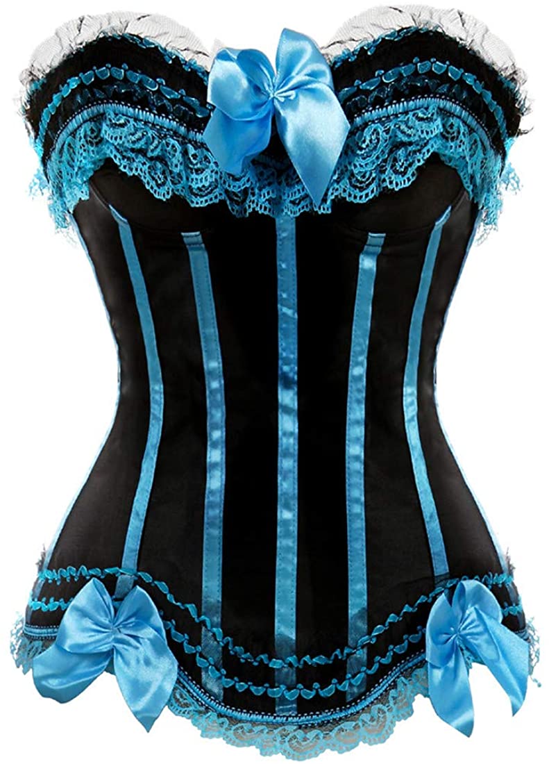 Price:$16.99 Plus Size Corsets for Women Black Bustier Lingerie for Halloween Costume Dress: Clothing, Shoes & Jewelry