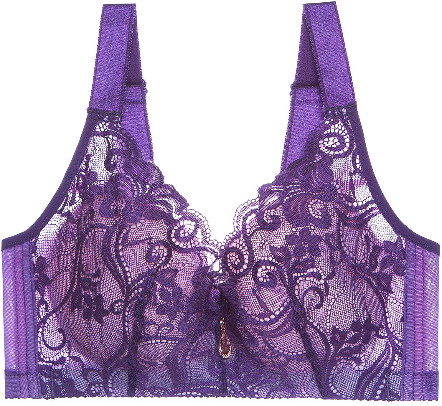 Price:$7.99 Sexy Lace Push Up Bra Soft Wire-Free Adjustable Lift Up Everyday Bra at Amazon Women’s Clothing store