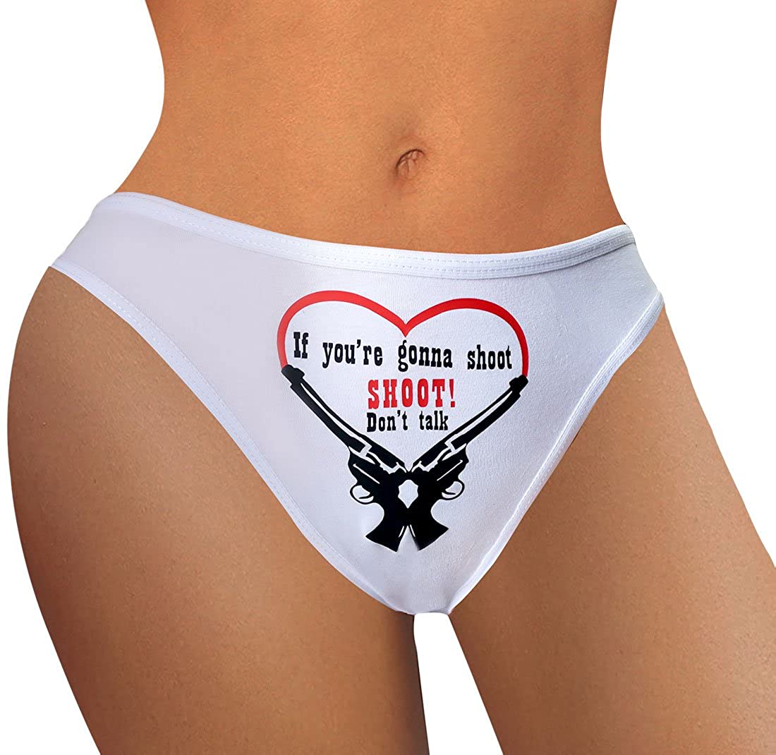 Price:$13.50 Talk Shoot Cute & Sexy Hipster Bikini Women's Funny Undies, Underwear Novelty Design Panties Briefs, Lingerie: Clothing, Shoes & Jewelry
