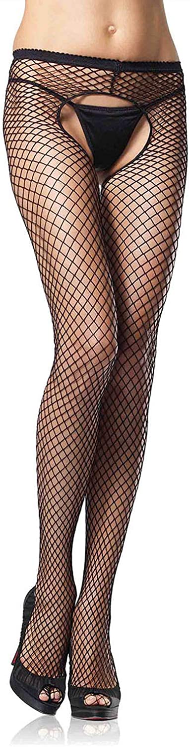 Price:$9.99 Avenue Women's Industrial Fishnet Crotchless Tights: Clothing, Shoes & Jewelry