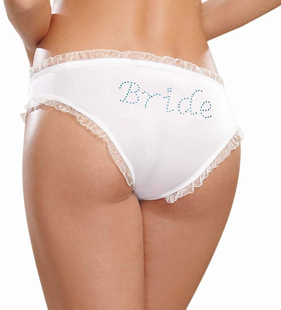 Price:$2.99 Women's Microfiber Low-Rise Panty with Rhinestone Bride Detail: Clothing, Shoes & Jewelry