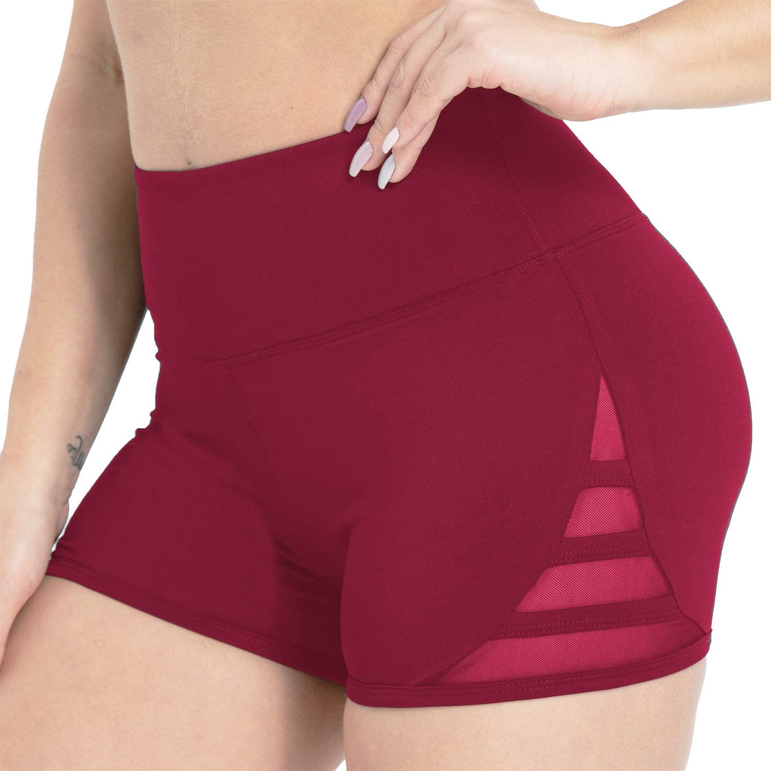Price:$18.99 Women's Running Shorts Workout Booty Shorts Compression Mesh Yoga Shorts : Sports & Outdoors