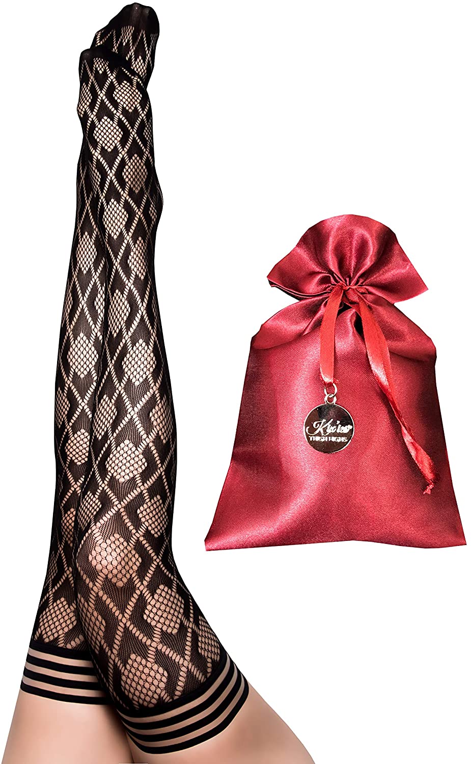 Price:$28.00 Stockings For Women | Thigh High Stockings with No-Slip Grip Stay Ups Thigh Bands | Womens Thigh High Stockings (Elle Diamond Shape Black GWP 1316B-K) : Clothing, Shoes & Jewelry