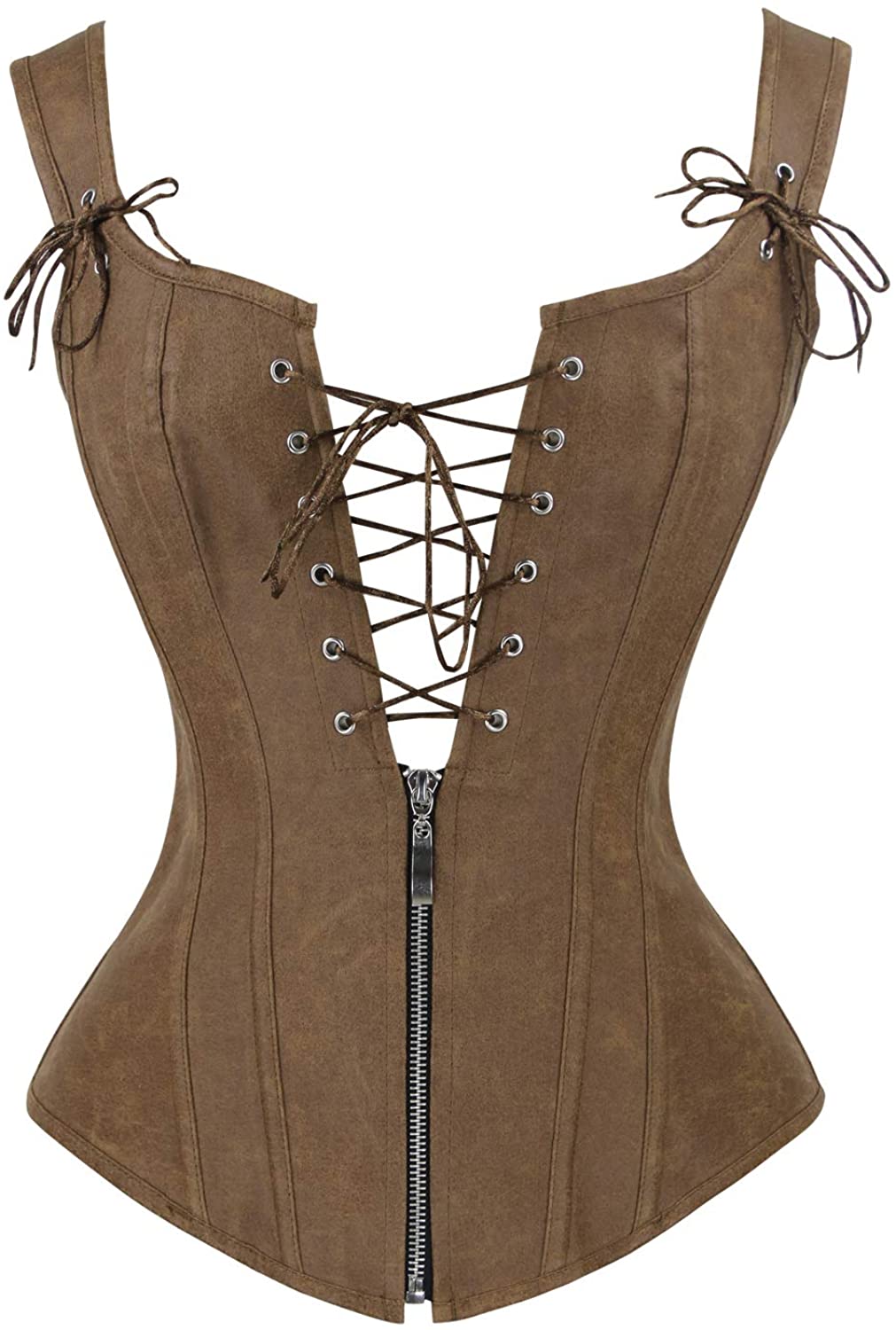 Price:$45.99 Women's Renaissance Lace Up Vintage Boned Bustier Corset with Garters at Amazon Women’s Clothing store