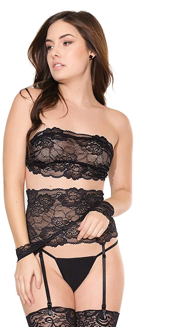 Price:$20.89 Women's Garter Belt, Face Mask and Restraints, Black, OS at Amazon Women’s Clothing store
