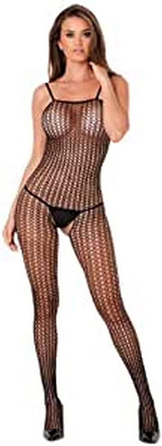 Price:$9.99 Rofe Women's Quarter Crochet Net Body Stocking, Black, One Size: Clothing, Shoes & Jewelry