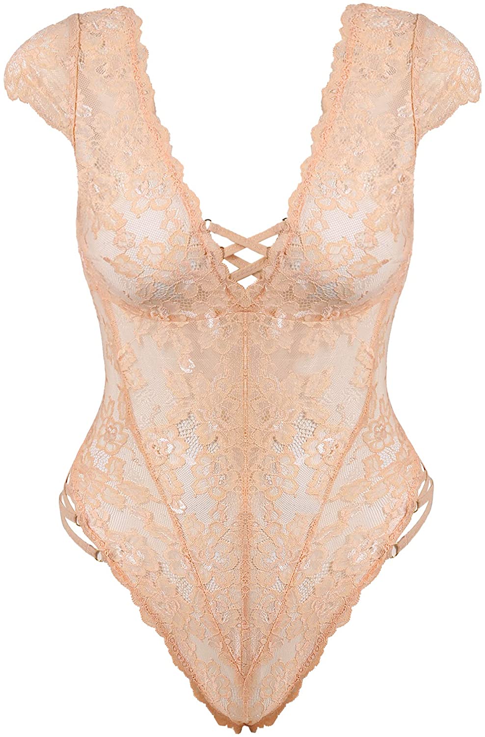 Price:$17.99 Womens Sexy Teddy Lingerie One Piece Lace Bodysuit: Clothing, Shoes & Jewelry