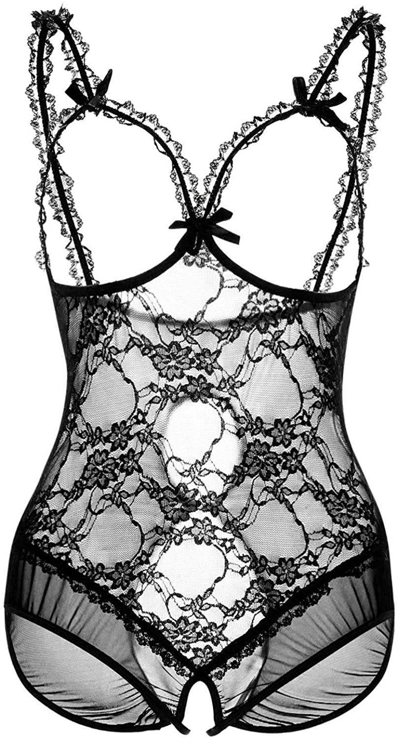 Price:$12.88 Women Sexy Lingerie V-Neck Halter Strap Lace Mesh Babydoll Chemise for Ladies Nightwear: Clothing, Shoes & Jewelry