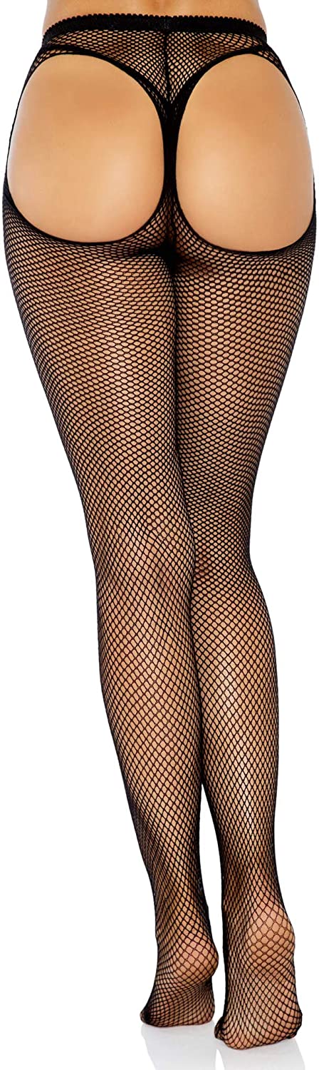 Price:$9.99 Avenue Women's Back Pantyhose, Black Fishnet Thong, One Size: Clothing, Shoes & Jewelry