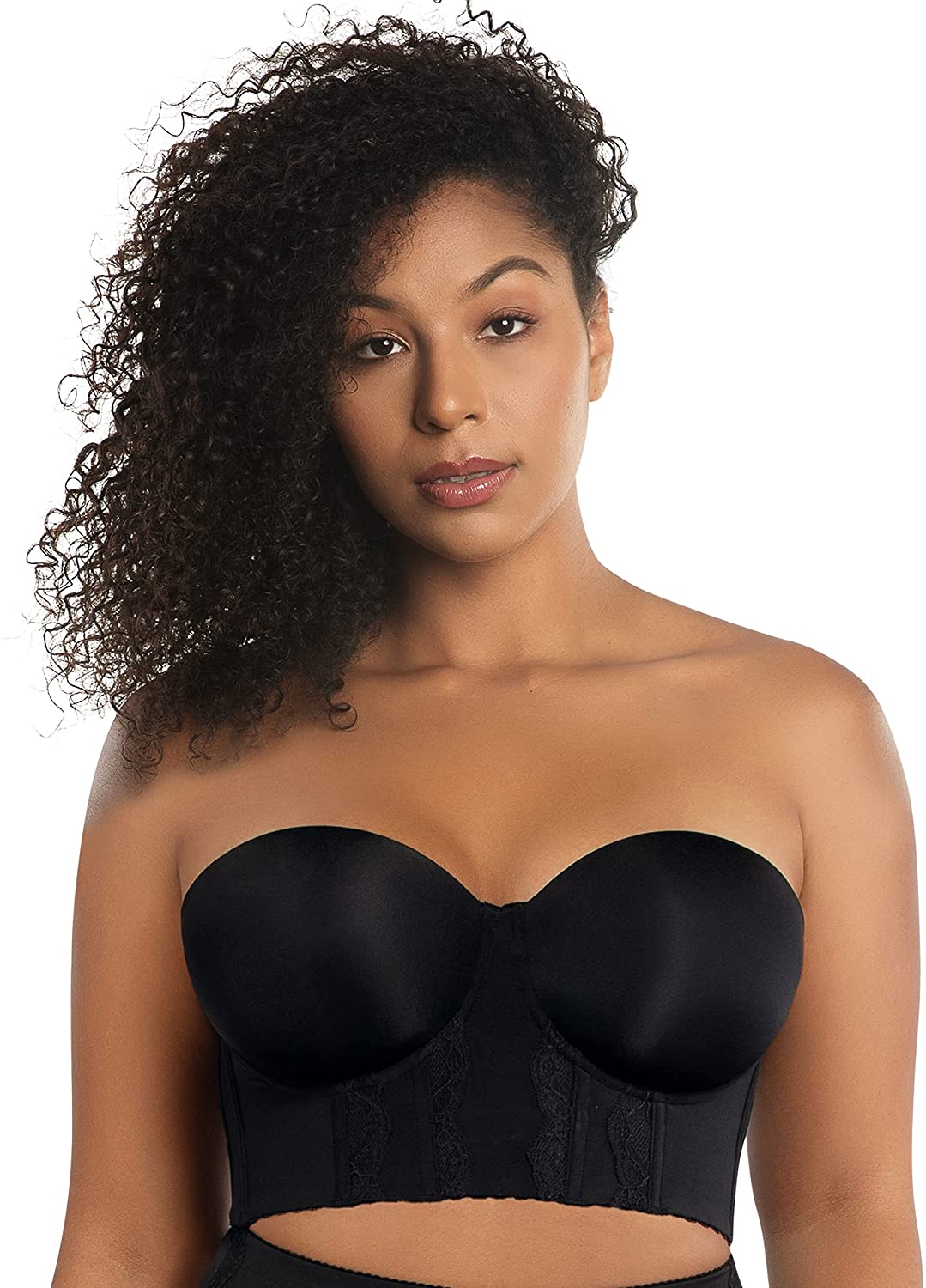 Price:$39.95 Elissa P50116 Women's Full Bust and Full Figure Strapless Longline Bra at Amazon Women’s Clothing store