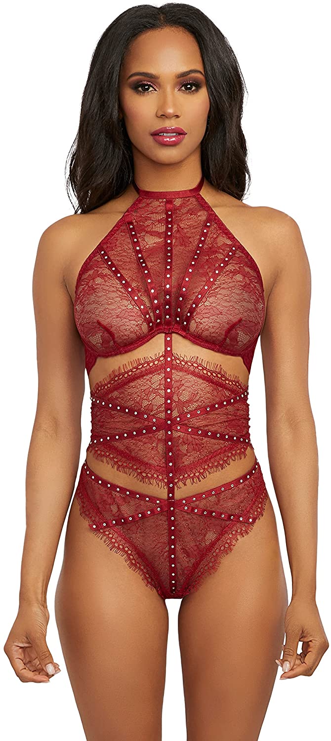 Price:$39.86 womens Rhinestone Teddy: Clothing, Shoes & Jewelry