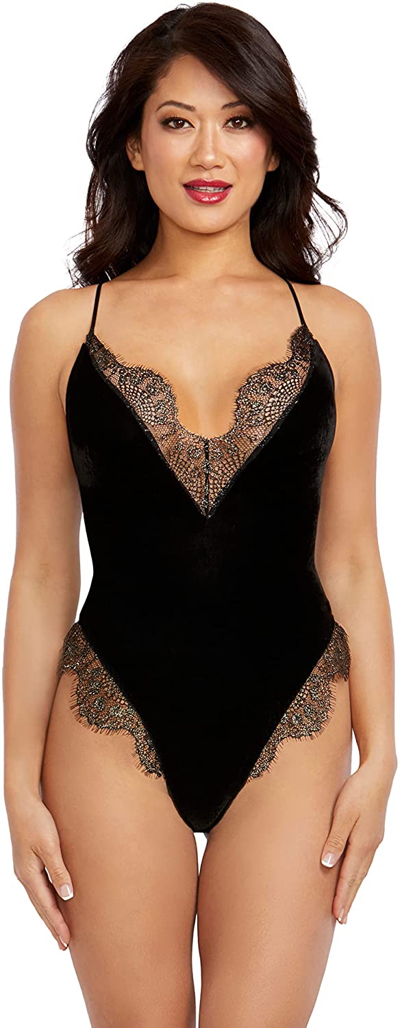 Price:$30.41 womens Velvet Lace Teddy: Clothing, Shoes & Jewelry