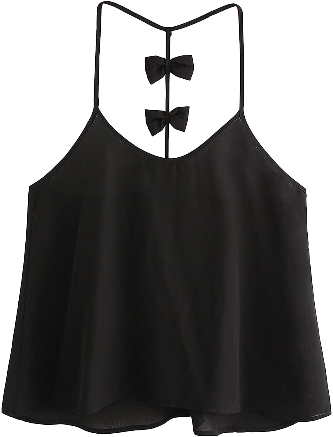 Price:$5.99 Women's Sleeveless Loose Cami Blouses Spaghetti Strap Tank Top at Amazon Women’s Clothing store