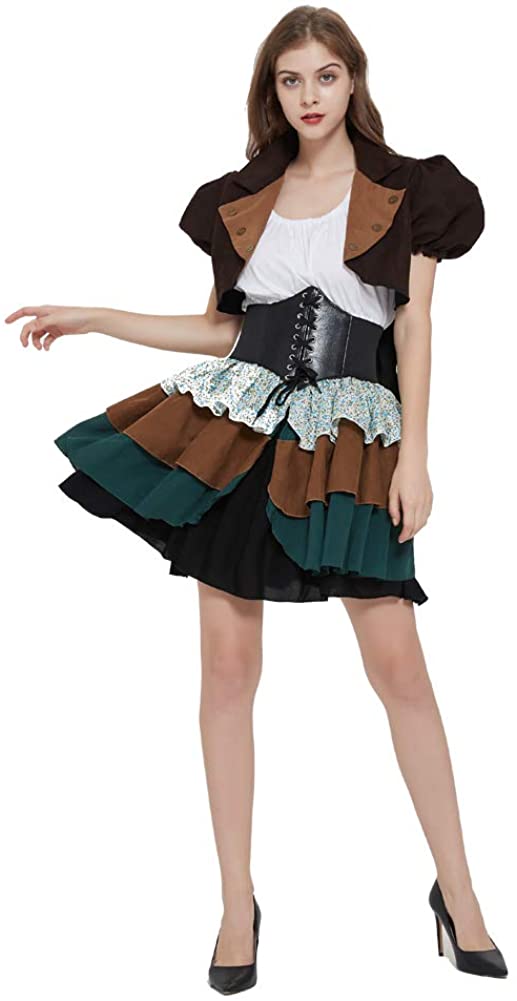Price:$48.99 Steampunk Dress Gothic Waist Corset Dress : Clothing, Shoes & Jewelry