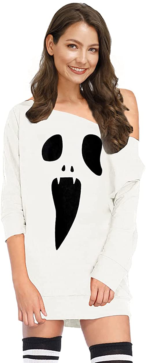 Price:$20.99 G and PL Women's Halloween Off Shoulder 3/4 Sleeve Tops at Amazon Women’s Clothing store