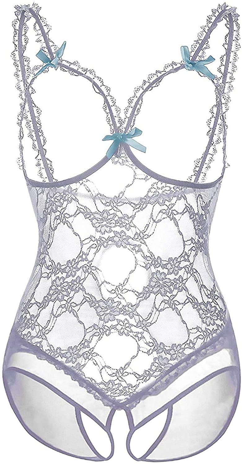 Price:$13.99 New Sexy Lingerie Women Open Front&Backless Teddy Erotic Lingerie Lace Babydoll Bodysuit Erotic Nightwear Plus Size Hollow Negligees Nightgown: Clothing, Shoes & Jewelry