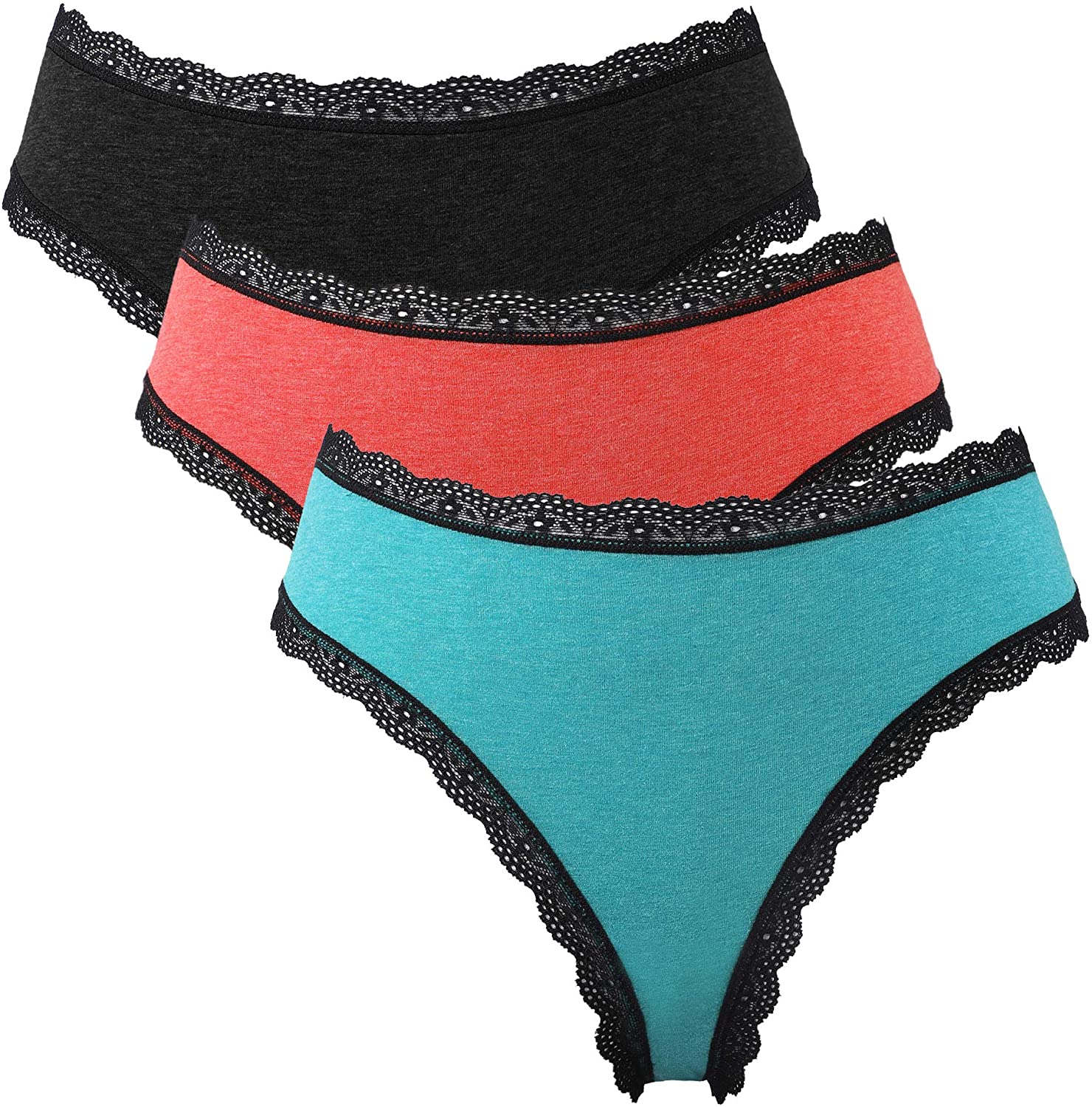 Price:$8.99 Women's Underwear Cotton Soft Lace Trim Panties Briefs 4 Pack at Amazon Women’s Clothing store