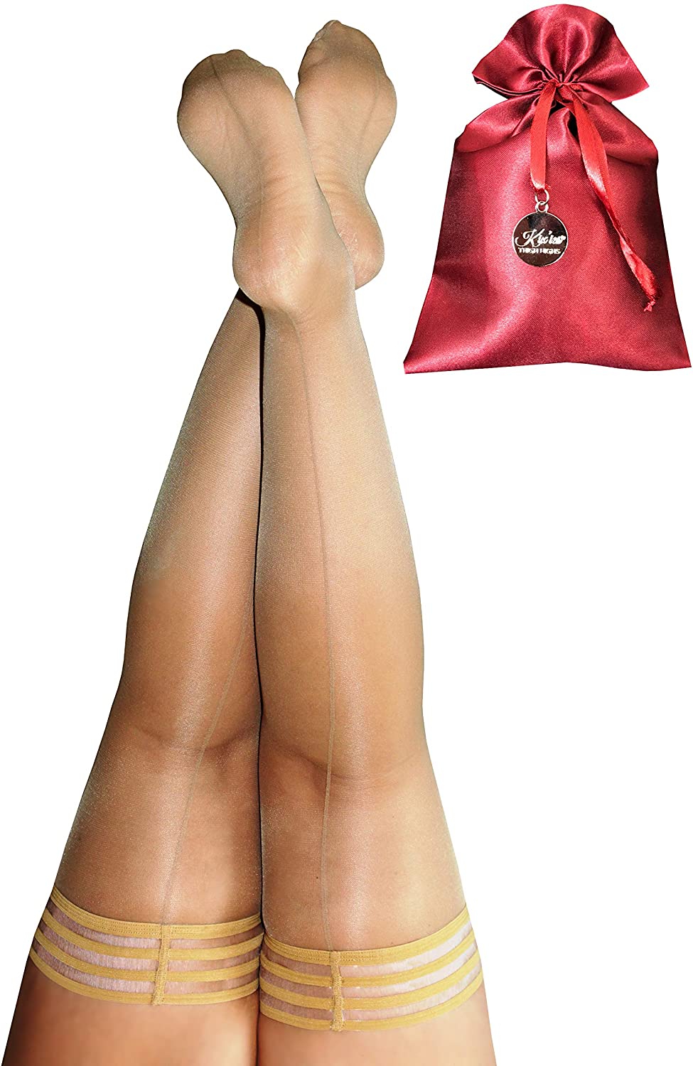 Price:$20.99 Stockings For Women | Thigh High Stockings with No-Slip Grip Stay Ups Thigh Bands | Womens Thigh High Stockings (Vanessa Champagne GWP 1322A-K) : Clothing, Shoes & Jewelry