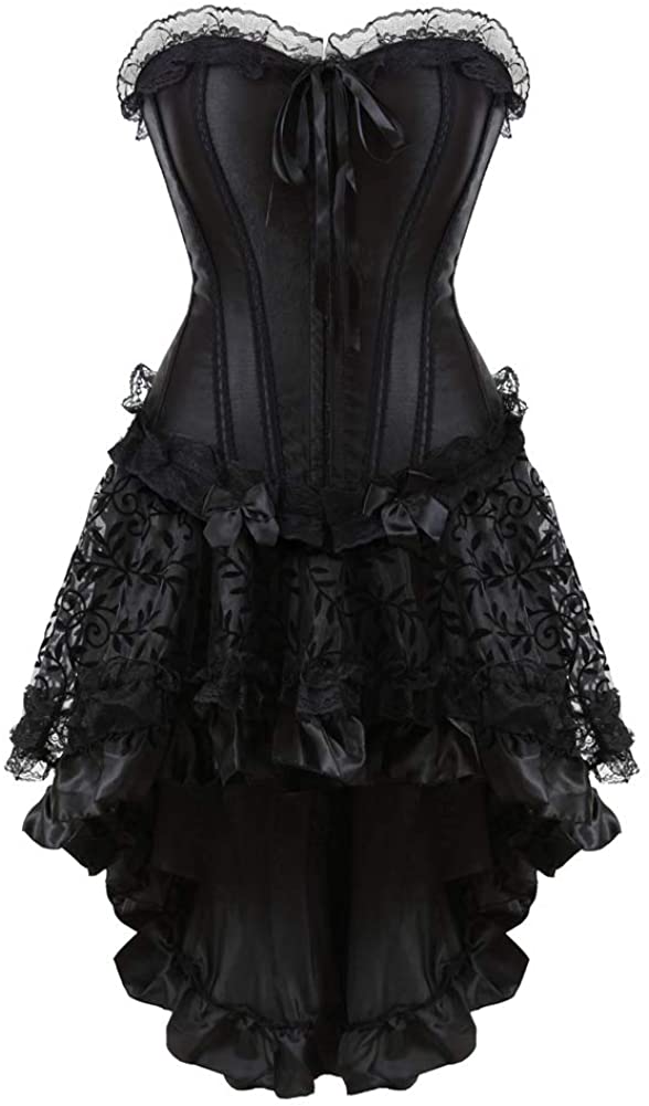 Price:$41.99 Halloween Costume Gothic Victorian Corsets Burlesque Dresses Moulin Rouge Black 4X-Large: Clothing, Shoes & Jewelry