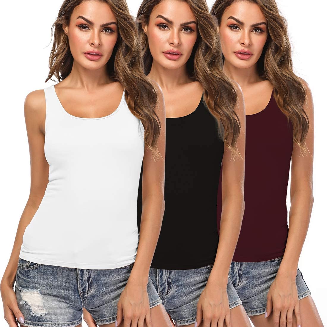 Price:$15.98 for Women with Built in Bra,Basic Yoga Top Layering Tank Top Padded Bra Undershirt(S-3XL) at Amazon Women’s Clothing store