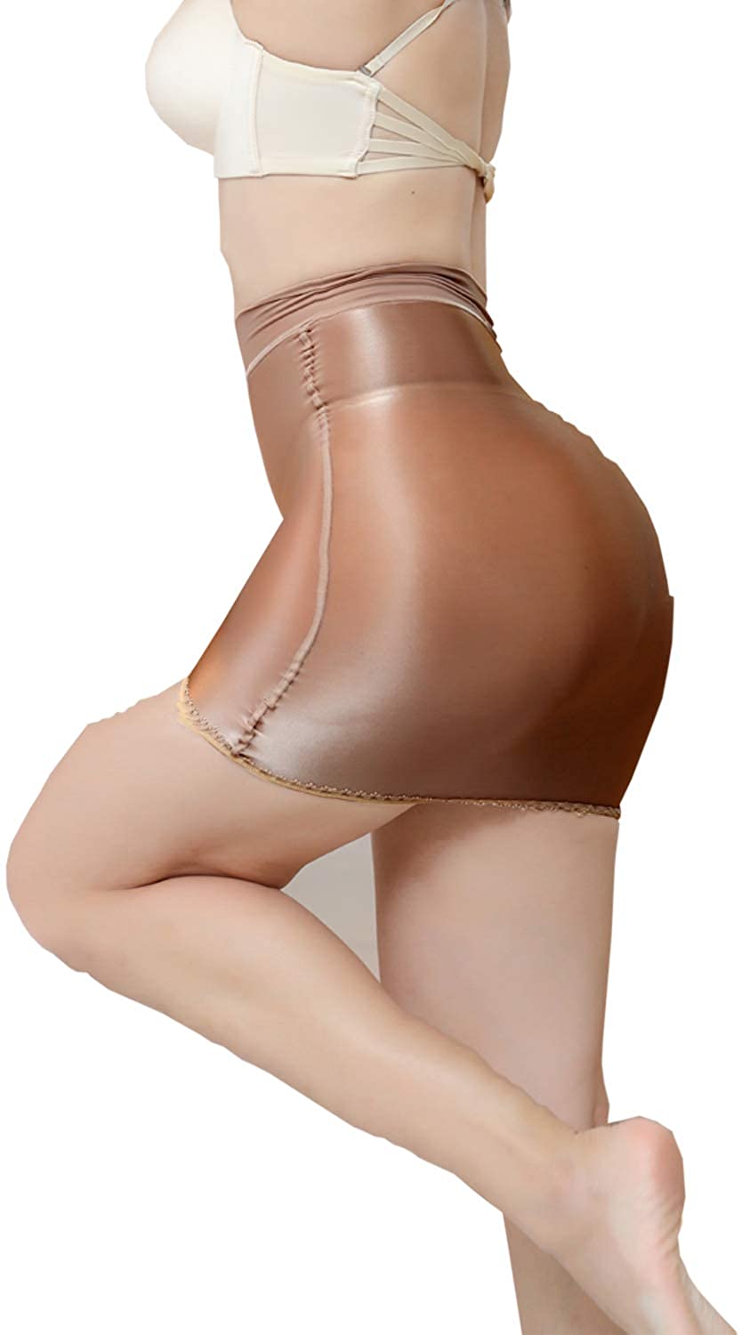 Price:$12.99 Women's Oil Shiny Sheer Mini Skirt Ultra Thin Stretch Bodycon Skirt See Through (Brown) : Clothing, Shoes & Jewelry