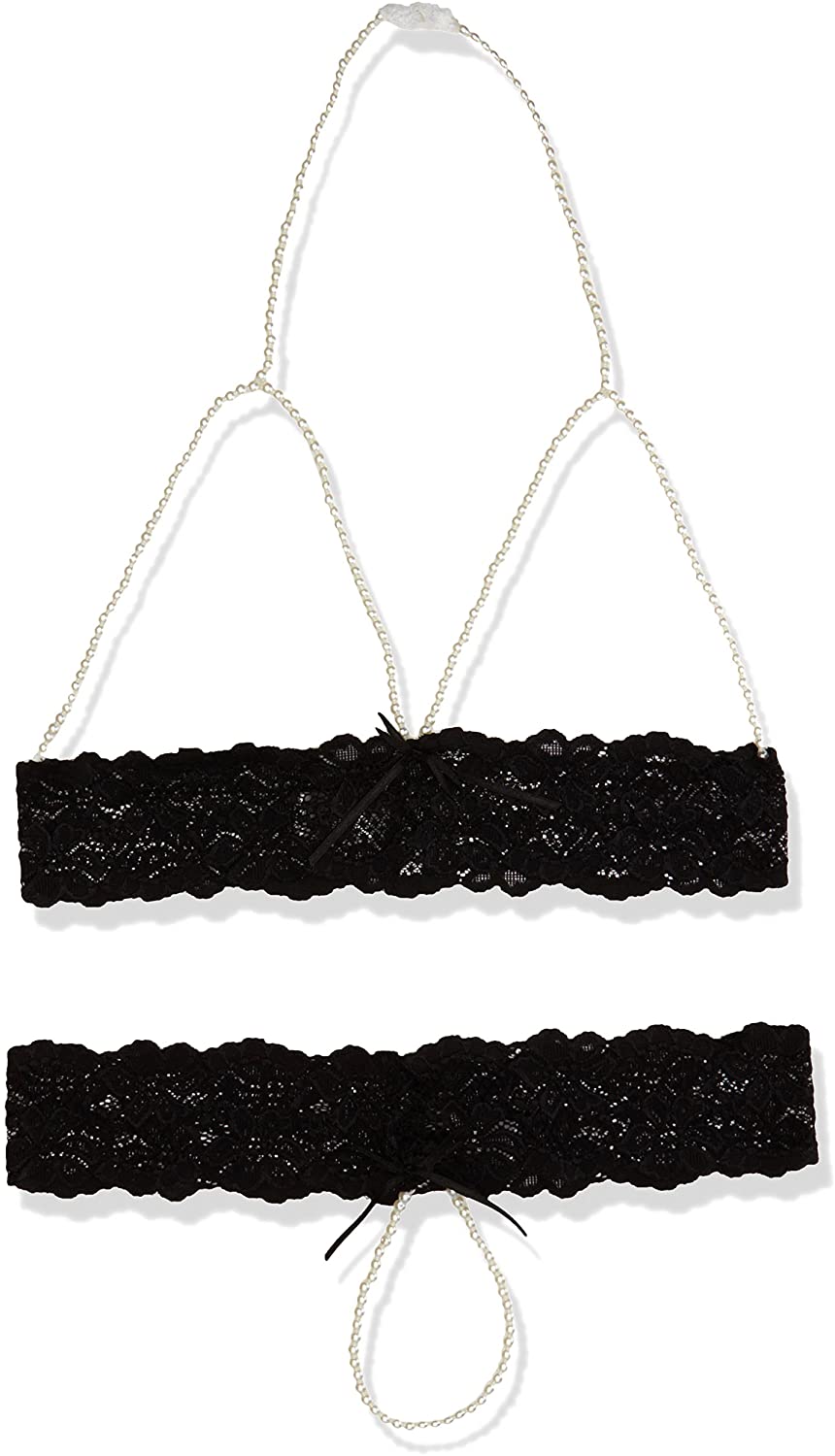 Price:$14.25 Rofe Women's 2pc Pearl Lace Bra & G Set: Adult Exotic Lingerie Sets: Clothing, Shoes & Jewelry