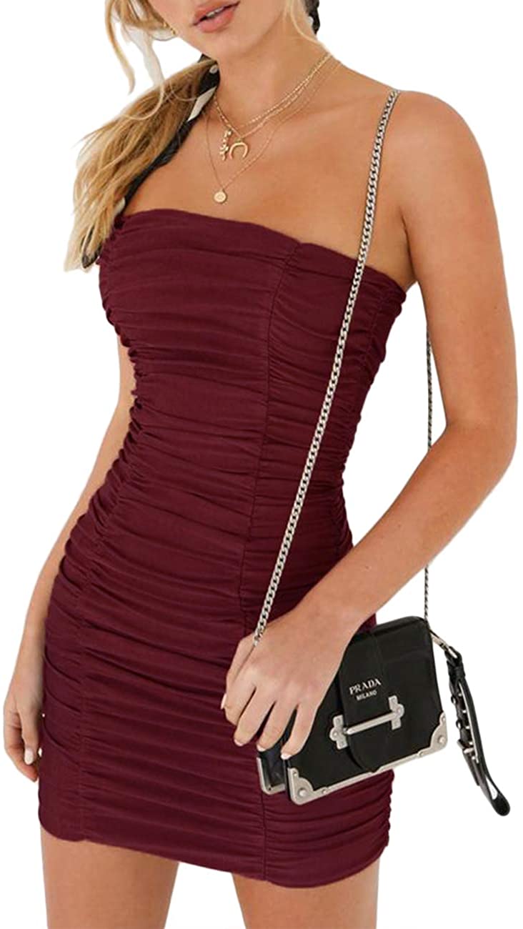 Price:$6.99 Women's Basic Sexy Strapless Bodycon Smoother Tube Slip Dress Clubwear at Amazon Women’s Clothing store