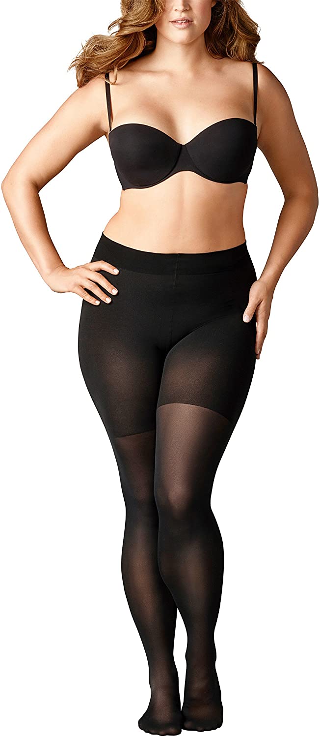 Price:$12.99 Womens Beauty Plus Tights Semi Opaque 50 Denier Black Blue Grey 1 Pair at Amazon Women’s Clothing store