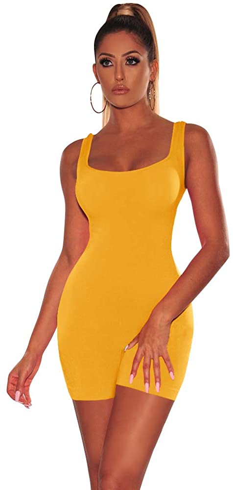 Price:$16.99 Women's Sexy Sleeveless Tank Tops Short Romper Sports Jumpsuit Bodysuit One Piece Short Catsuit : Clothing, Shoes & Jewelry
