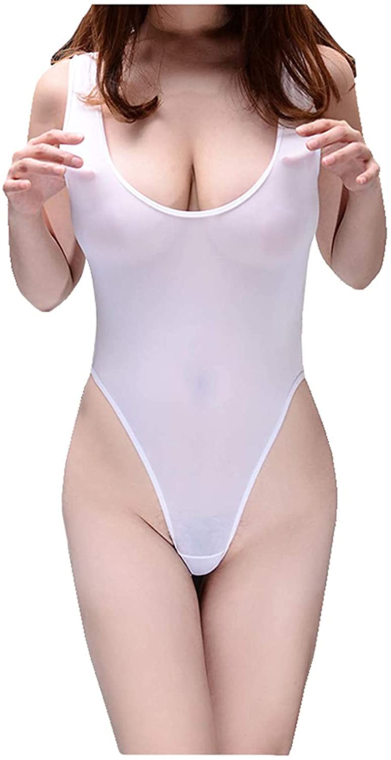 Price:$4.99 Womens Sheer Mesh High Cut Thong Leotard Lingerie Bodysuit Swimsuit White at Amazon Women’s Clothing store