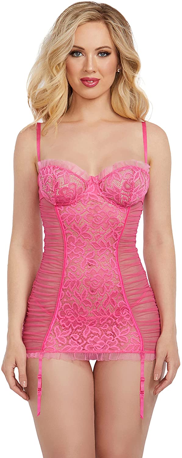 Price:$36.49 womens Ruffled Garter Slip Set: Clothing, Shoes & Jewelry