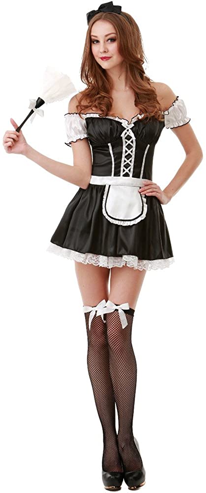Price:$19.99 Maid Women’s Halloween Costume - Sexy Apron Uniform Outfit: Clothing, Shoes & Jewelry