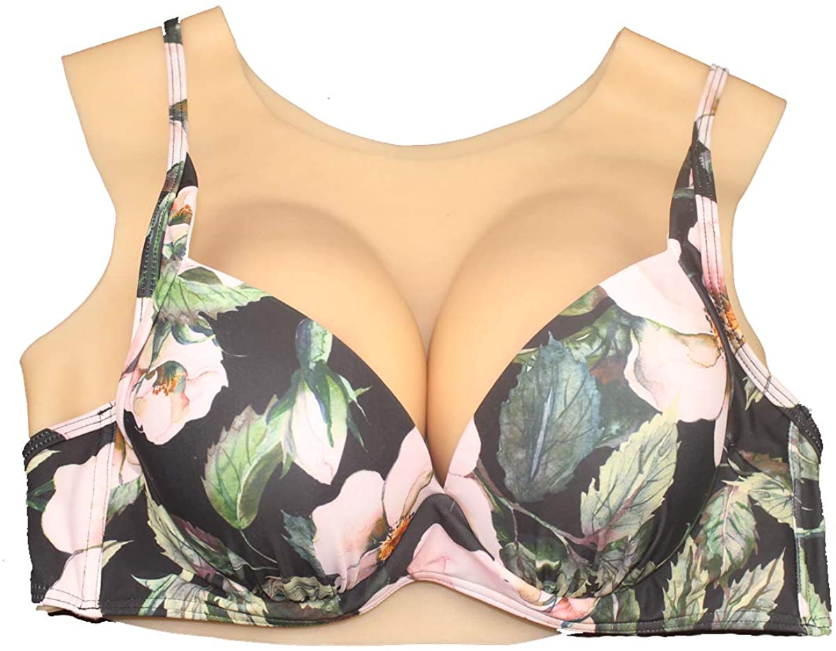 Price:$95.00 Silicone Breast Form Round Collar Style C-G Cup Fake Breast Plate For Dragqueen Transgender at Amazon Women’s Clothing store