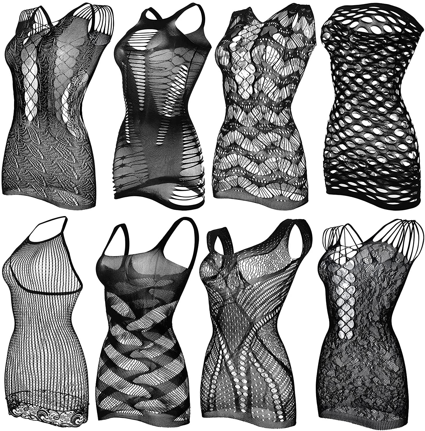 Price:$26.49 8 Pieces Fishnet Dress for Women Lingerie for Women Fishnet Dress Women Lingerie Fishnet Bodysuit for Women Favor (Black): Clothing, Shoes & Jewelry