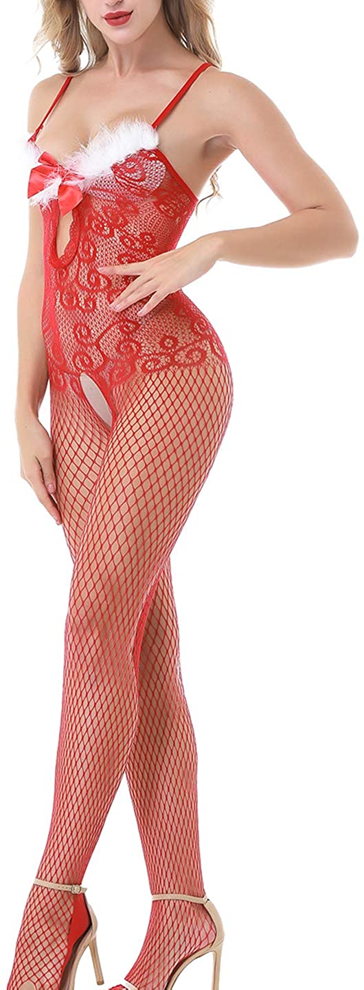 Price:$9.99 Women's Sexy Bodystocking Strap Bodysuits Thigh Lingerie Fishnet: Clothing, Shoes & Jewelry