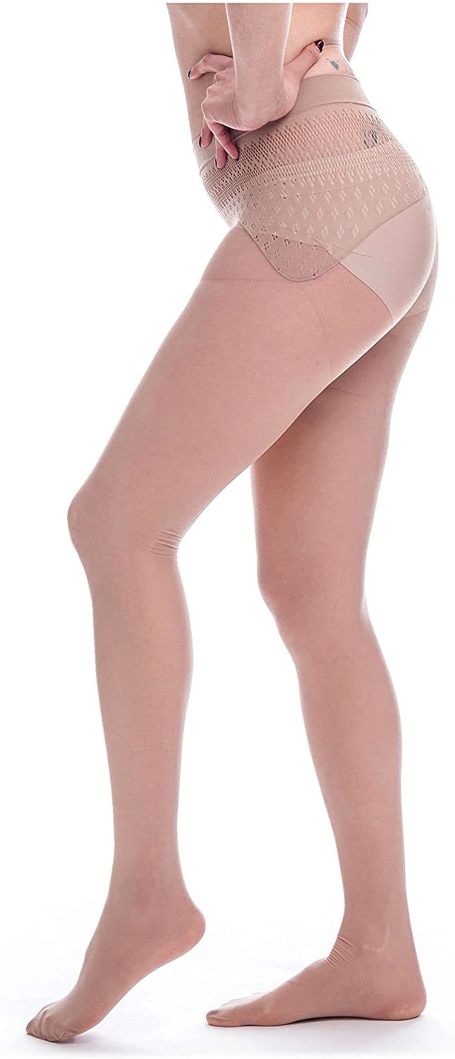 Price:$5.99 15D Women's Seamless Jacquard Pantyhose at Amazon Women’s Clothing store