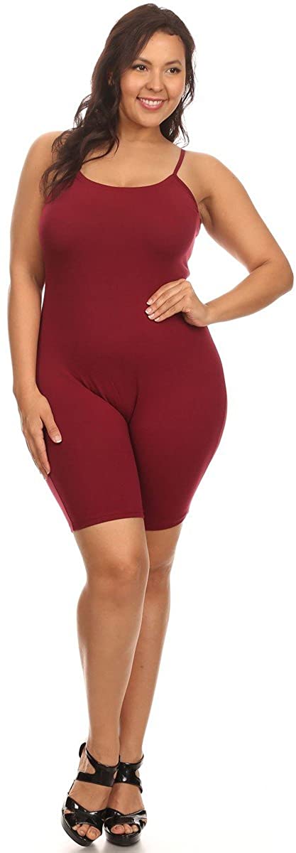 Price:$20.44 Cotton Bodysuit Women's Teamwear Metallic and Cotton Spaghetti One Piece Jumpsuits Unitard Bodysuits(&Plus) at Amazon Women’s Clothing store