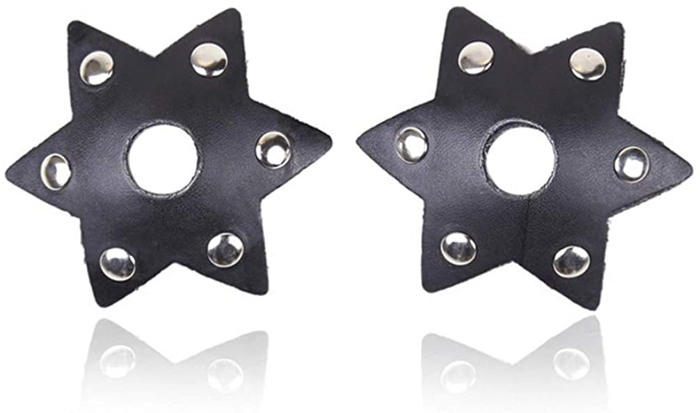 Price:$7.59 Nipple Stickers Breathable Hexagram Adhesive Nipple Pasties Breast Pasties PU Leather Cover for Girls Women 2pcs at Amazon Women’s Clothing store